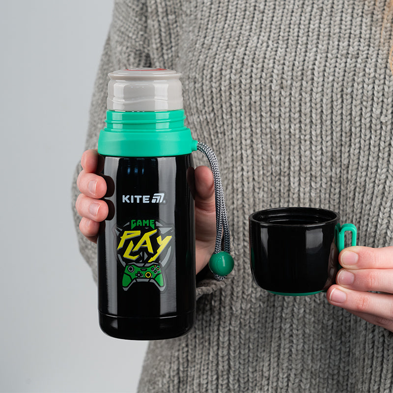 Термос Kite Cyber K25-301-1, 350 мл, черный