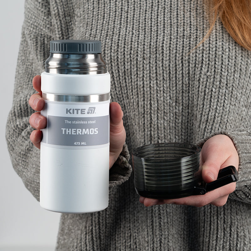 Термос Kite K25-320-1, 473 мл, белый