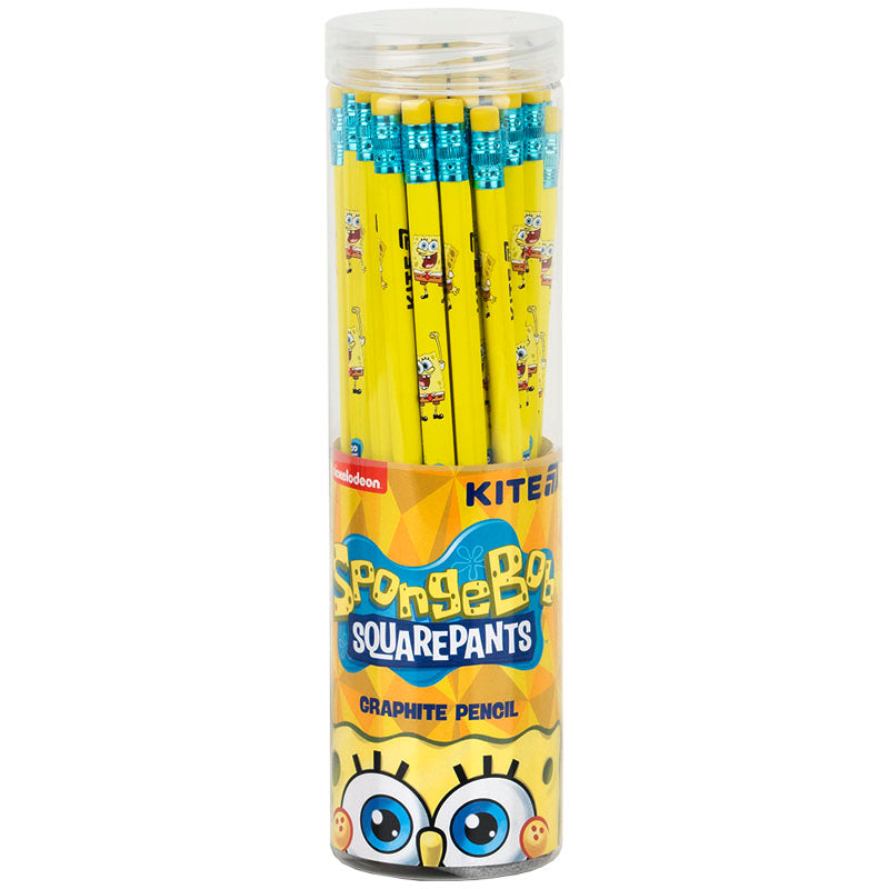 Олівець графітний тригранний з гумкою Kite Sponge Bob SB25-046