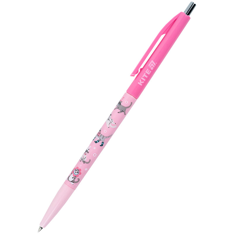 Ручка кулькова автоматична Kite Fashion Cat K25-361-1, синя
