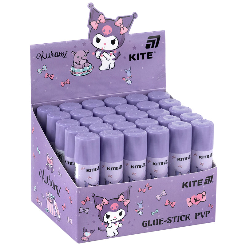 Клей-олівець з індикатором PVP Kite Kuromi HK25-130-2, 8 г