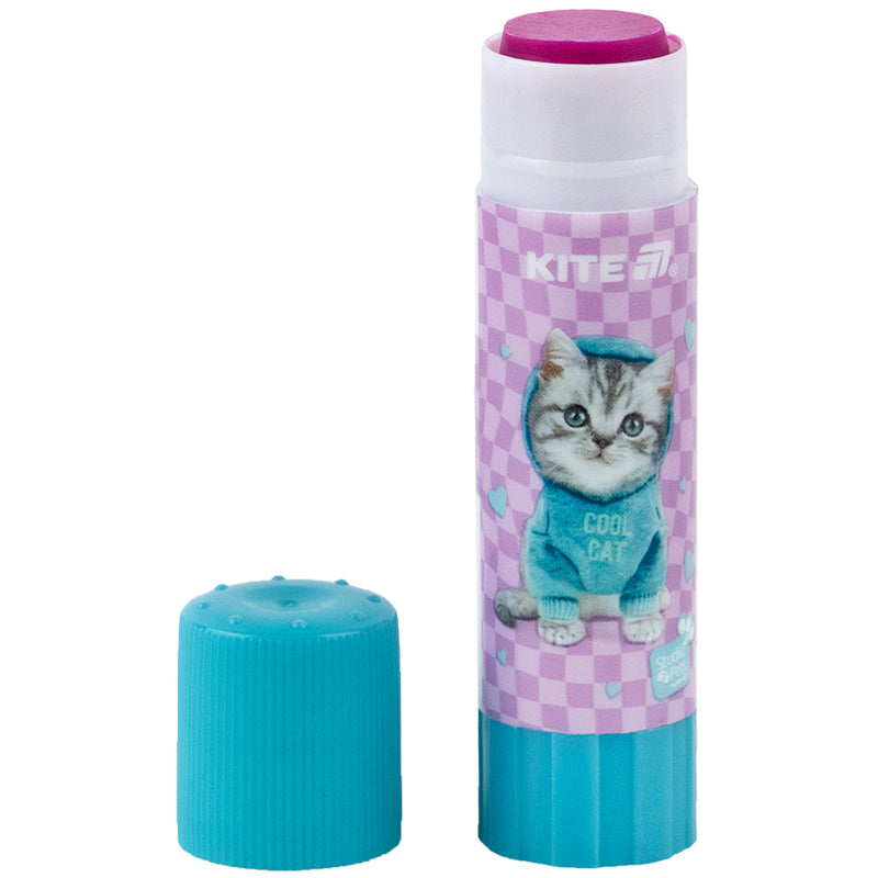 Клей-олівець з індикатором PVP Kite Studio Pets SP25-130, 8 г