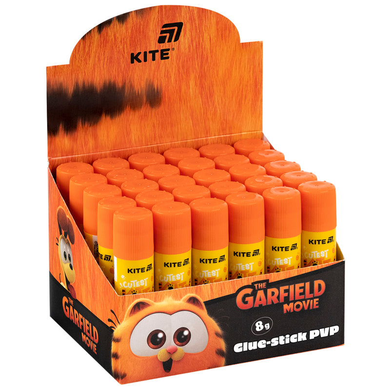 Клей-олівець з індикатором PVP Kite Garfield GF25-130, 8 г