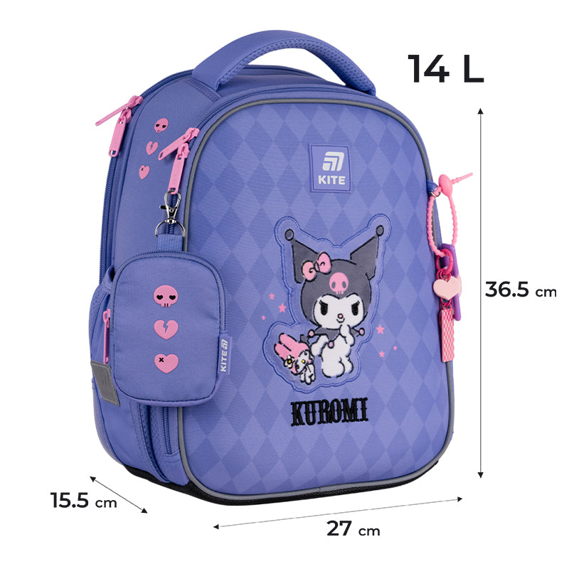 Рюкзак школьный каркасный Kuromi HK25-555S-2