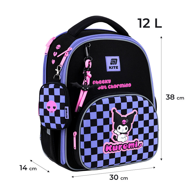 Рюкзак школьный каркасный Kuromi HK25-556M