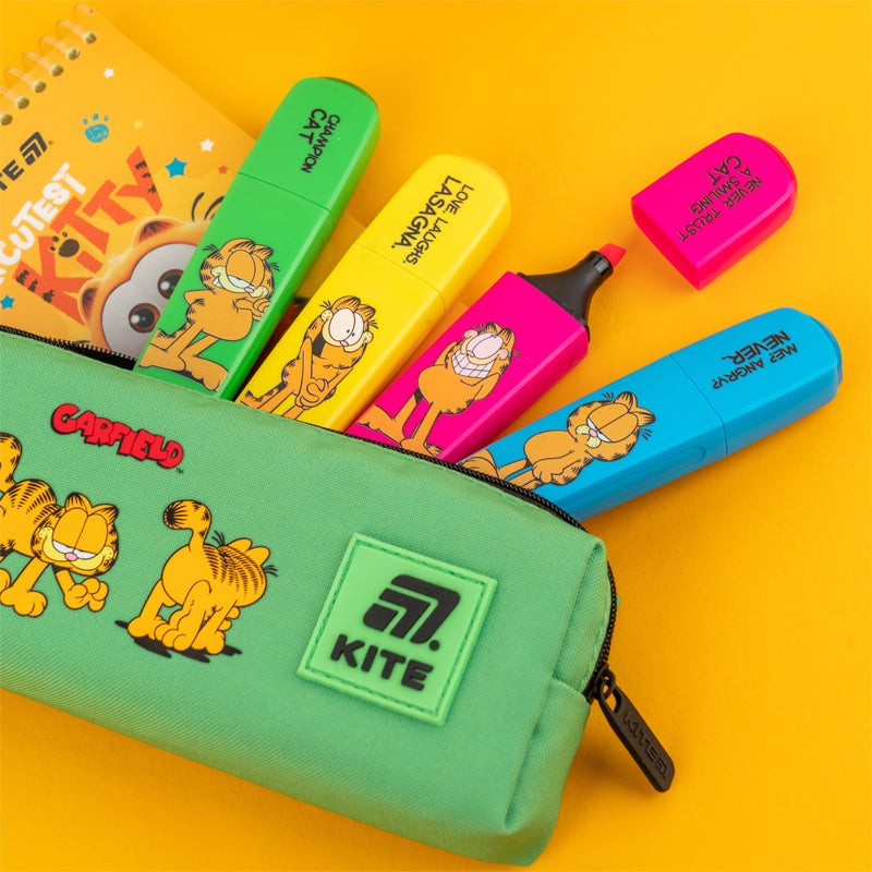 Маркер Highlighter Kite Garfield GF25-444, набір з 4-х кольорів