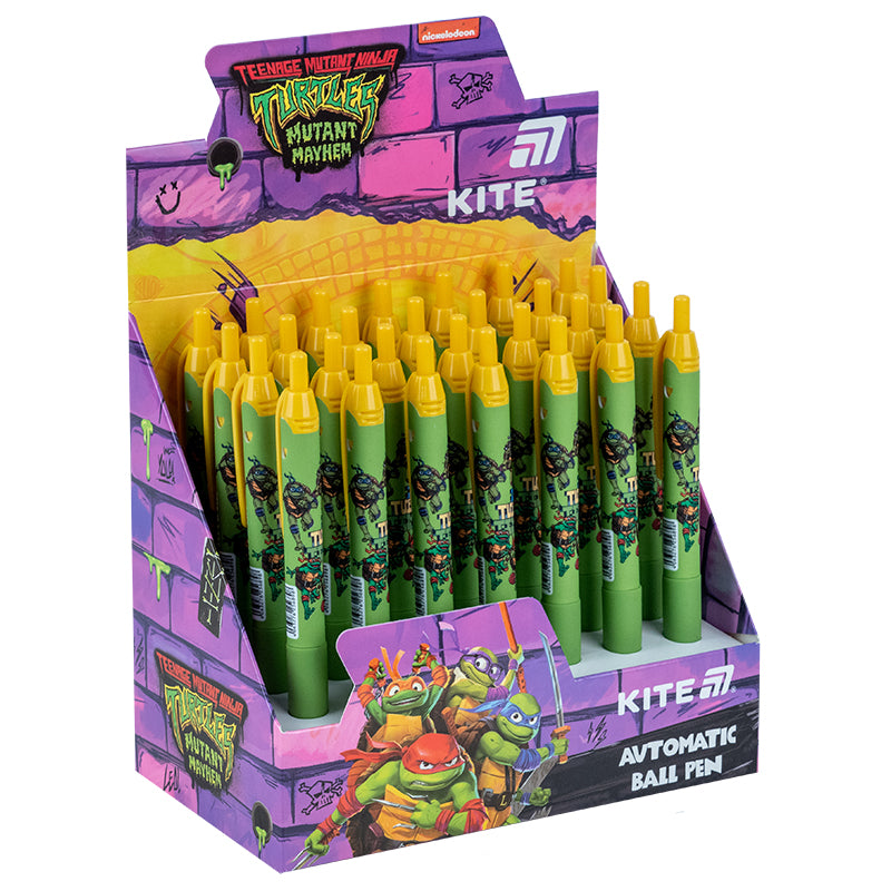 Ручка шариковая автоматическая Kite Ninja Turtles NT25-039, синяя