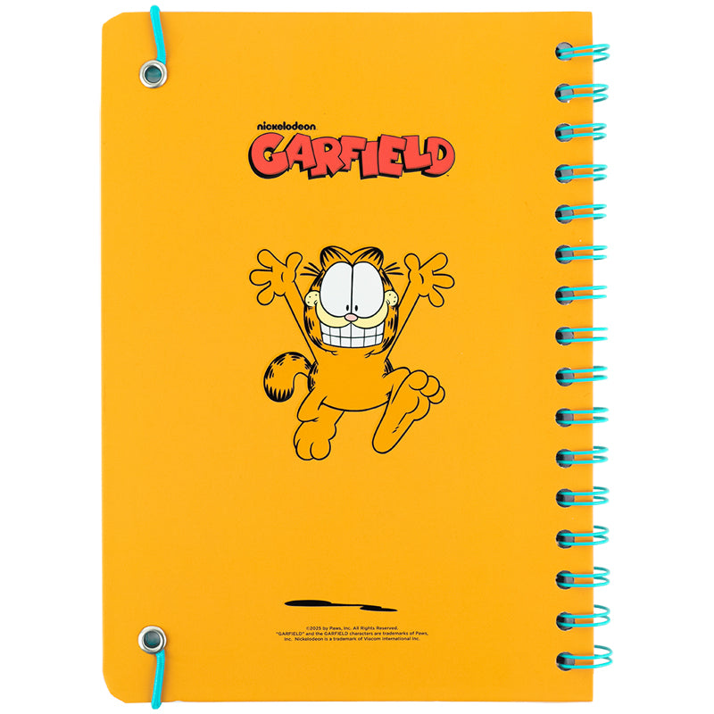 Блокнот на спіралі Kite Garfield GF25-190, A5, 80 аркушів, клітинка