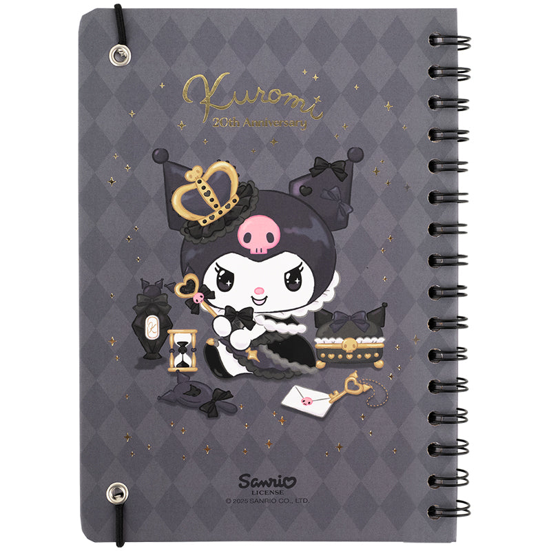 Блокнот на спіралі Kite Kuromi HK25-190, A5, 80 аркушів, клітинка