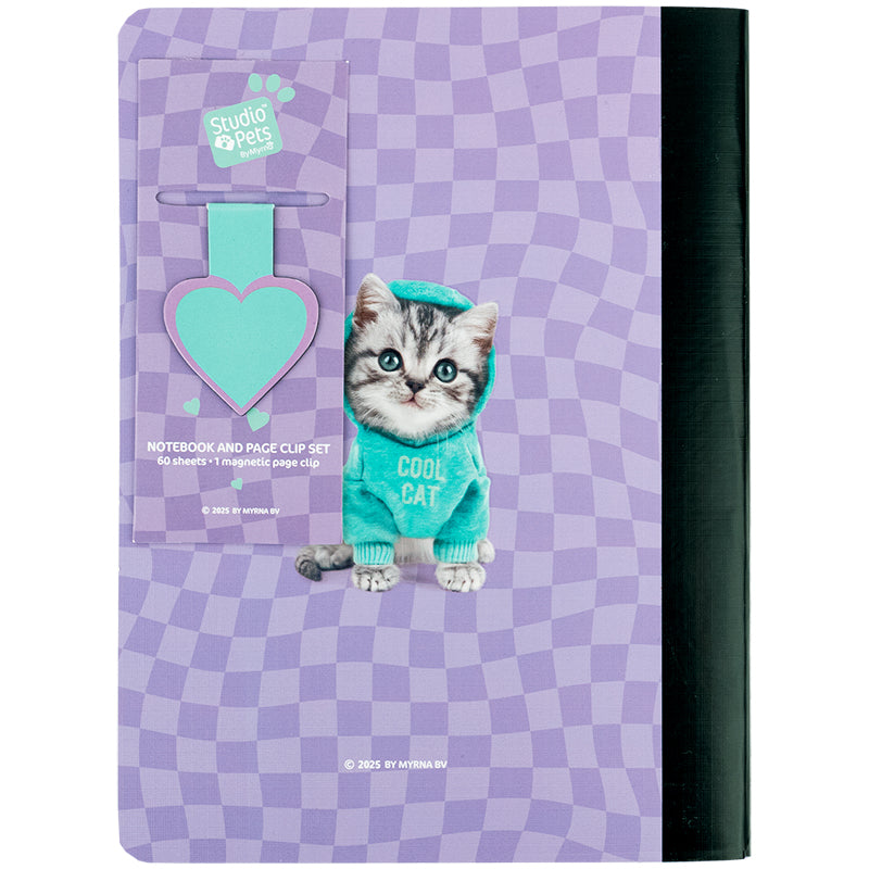 Блокнот з магнітною закладкою Kite Studio Pets SP25-192, А5, 60 аркушів, клітинка