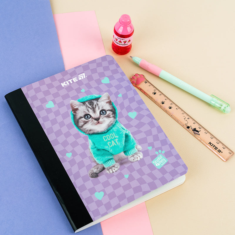 Блокнот з магнітною закладкою Kite Studio Pets SP25-192, А5, 60 аркушів, клітинка