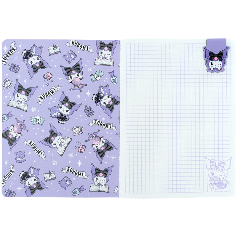 Блокнот з магнітною закладкою Kite Kuromi HK25-192, А5, 60 аркушів, клітинка