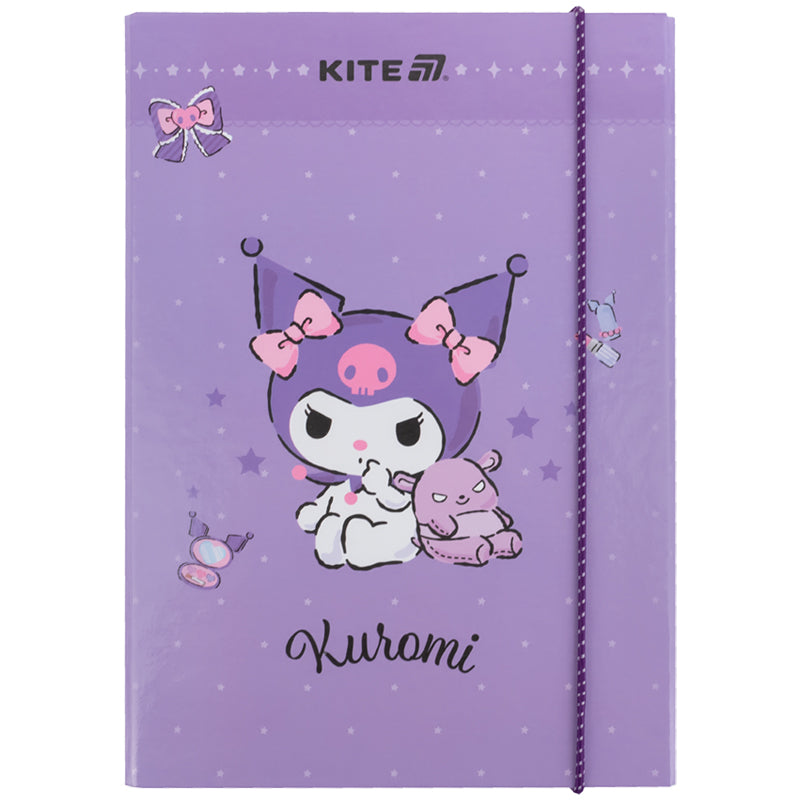Папка для зошитів на гумці Kite Kuromi HK25-210-2, картон