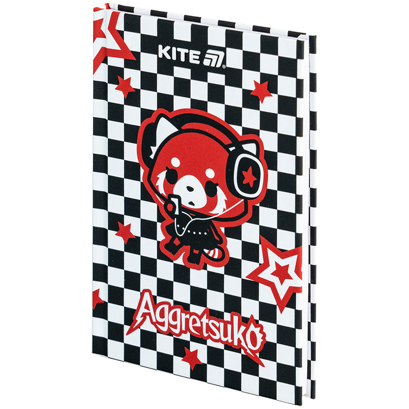 Книга записная Kite Aggretsuko AR25-199, твердая обложка, A6, 80 листов, клетка