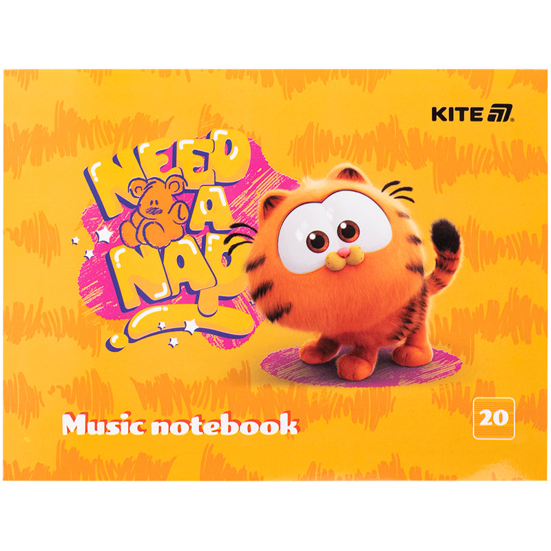 Зошит для нот Kite Garfield GF25-405, А5, 20 аркушів