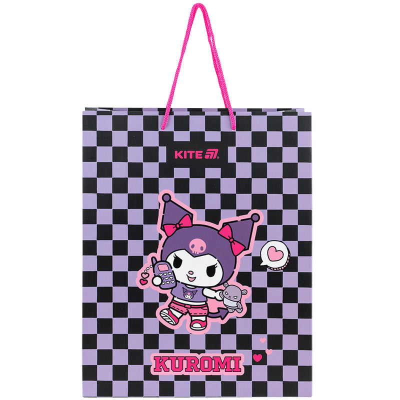 Пакет паперовий подарунковий Kite Kuromi HK25-266-2, 26х32см