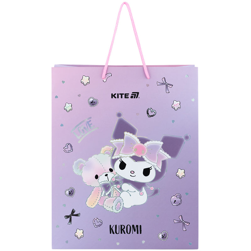 Пакет паперовий подарунковий Kite Kuromi HK25-266-3, 26х32см