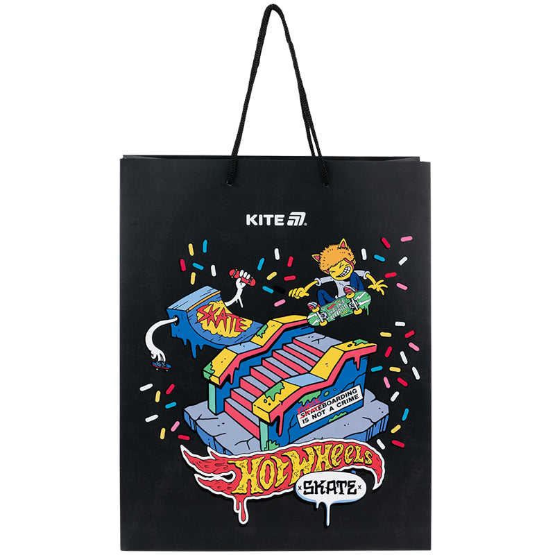 Пакет подарочный бумажный Kite Hot Wheels HW25-266, 26х32см