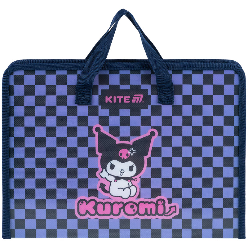 Папка-портфель на молнии Kite Kuromi HK25-202-2, 1 отделение, A4