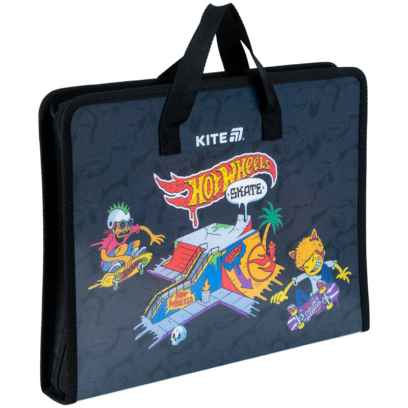 Папка-портфель на молнии Kite Hot Wheels HW25-202, 1 отделение, A4