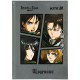 Щоденник шкільний Kite Attack on Titan AT25-262, тверда обкладинка Щоденник шкільний Kite Attack on Titan AT25-262, тверда обкладинка
