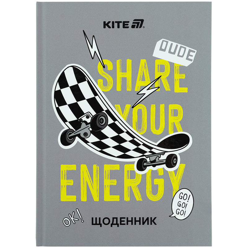 Дневник школьный Kite Energy K25-262-5, твердая обложка