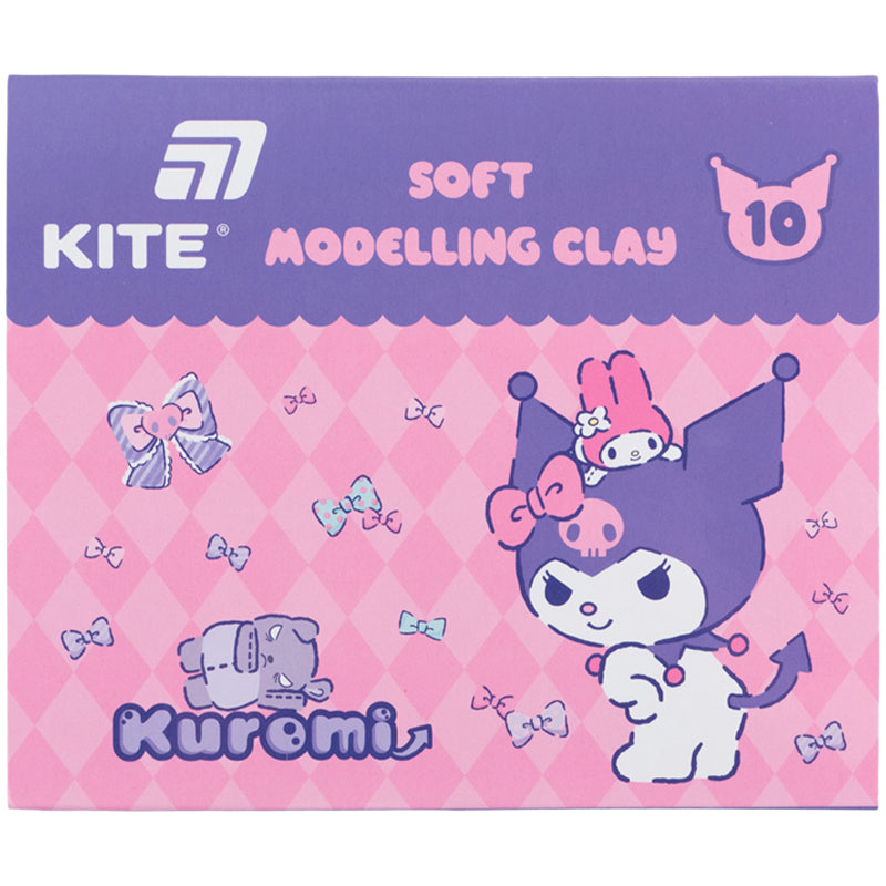 Пластилін восковий Kite Kuromi HK24-084, 10 кольорів, 200 г