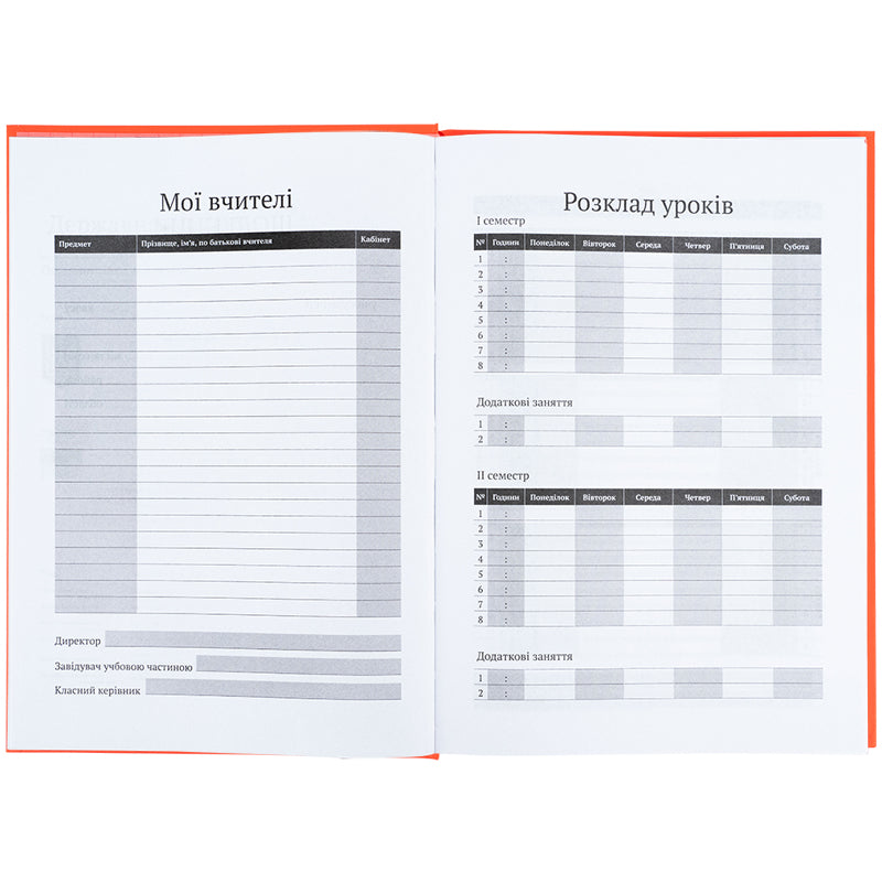Дневник школьный Kite K25-262-10, твердая обложка, оранжевый
