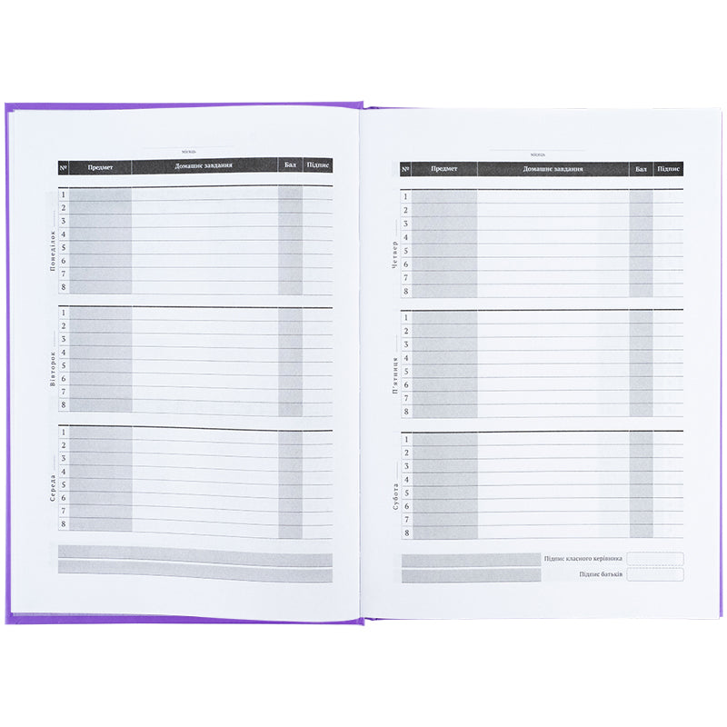 Дневник школьный Kite K25-262-12, твердая обложка, фиолетовый