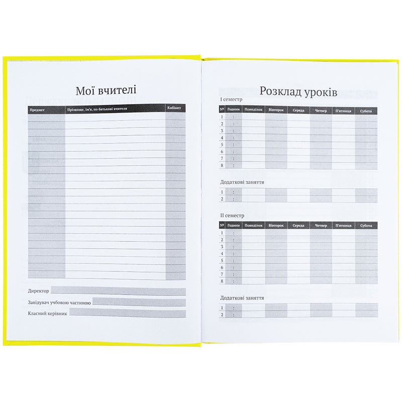 Дневник школьный Kite K25-262-13, твердая обложка, желтый