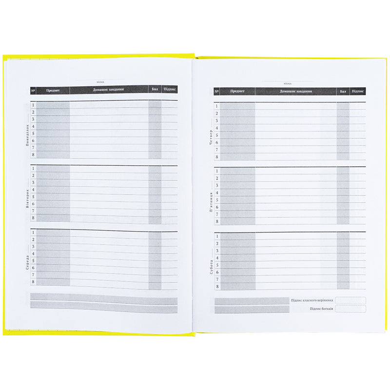 Дневник школьный Kite K25-262-13, твердая обложка, желтый