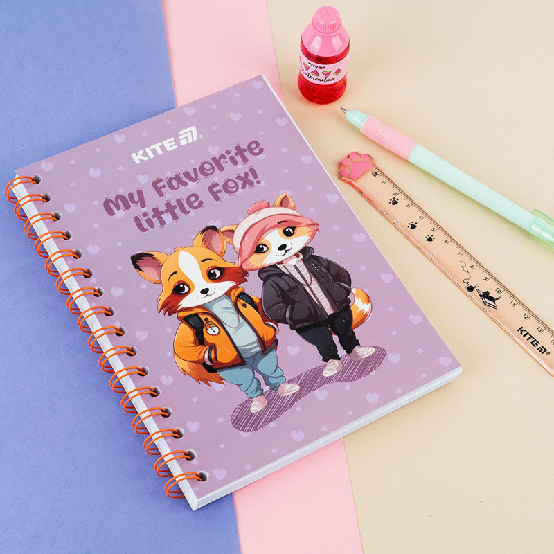 Блокнот на спіралі Kite Cute 4 K25-1911-4, А5, 80 аркушів, клітинка