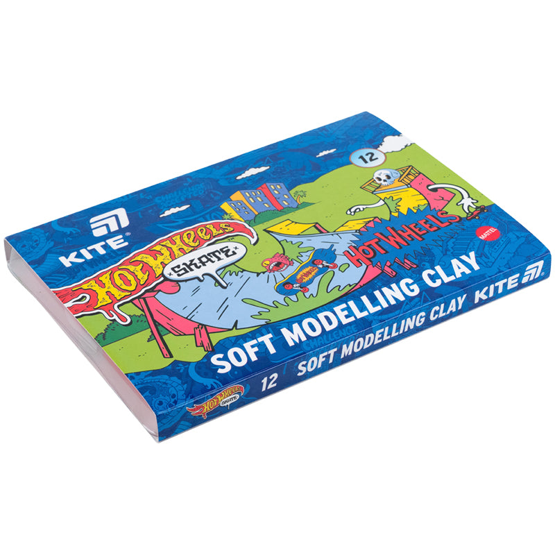 Пластилін восковий Kite Hot Wheels HW25-1086-2, 12 кольорів, 240 г