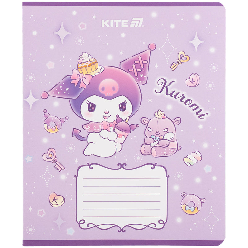 Тетрадь школьная Kite Kuromi HK25-232-3, 12 листов, клетка