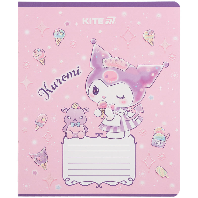 Тетрадь школьная Kite Kuromi HK25-232-3, 12 листов, клетка