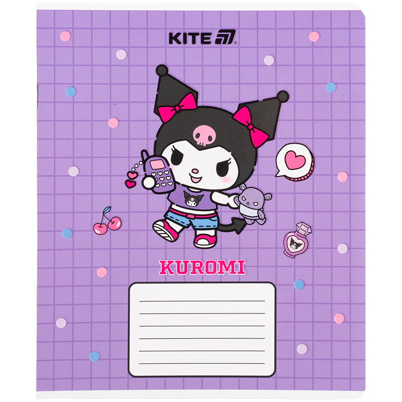 Зошит шкільний Kite Kuromi HK25-232-4, 12 аркушів, клітинка