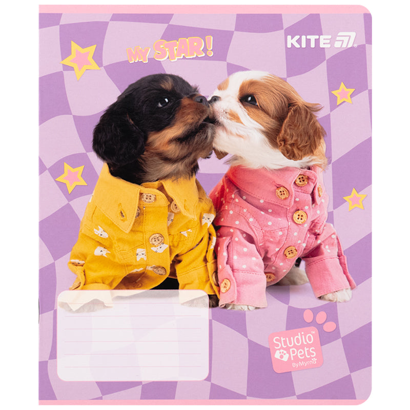 Зошит шкільний Kite Studio Pets SP25-232, 12 аркушів, клітинка