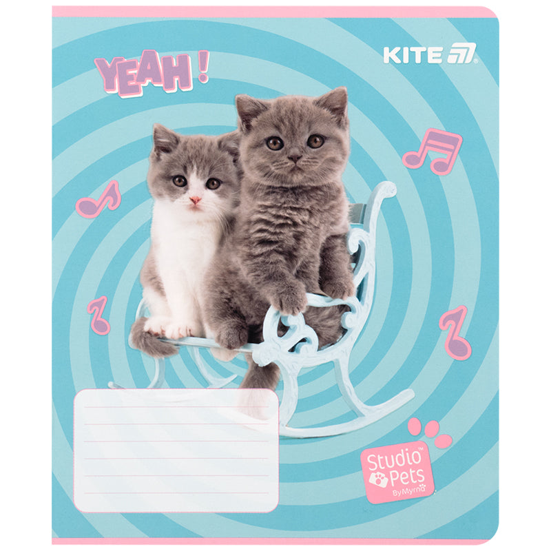 Зошит шкільний Kite Studio Pets SP25-232, 12 аркушів, клітинка