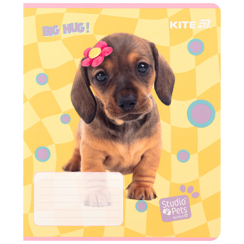 Зошит шкільний Kite Studio Pets SP25-232, 12 аркушів, клітинка