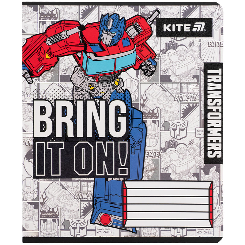 Зошит шкільний Kite Transformers TF25-232, 12 аркушів, клітинка