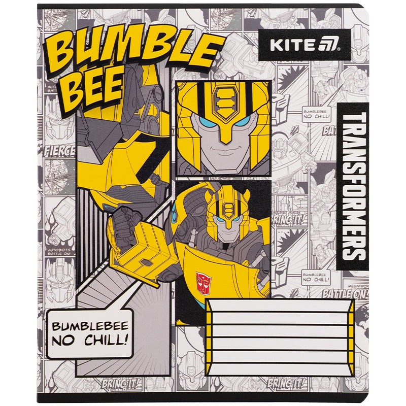 Зошит шкільний Kite Transformers TF25-232, 12 аркушів, клітинка