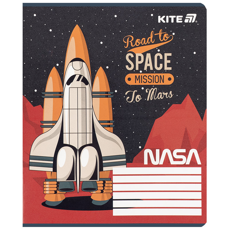Зошит шкільний Kite NASA NS25-232, 12 аркушів, клітинка