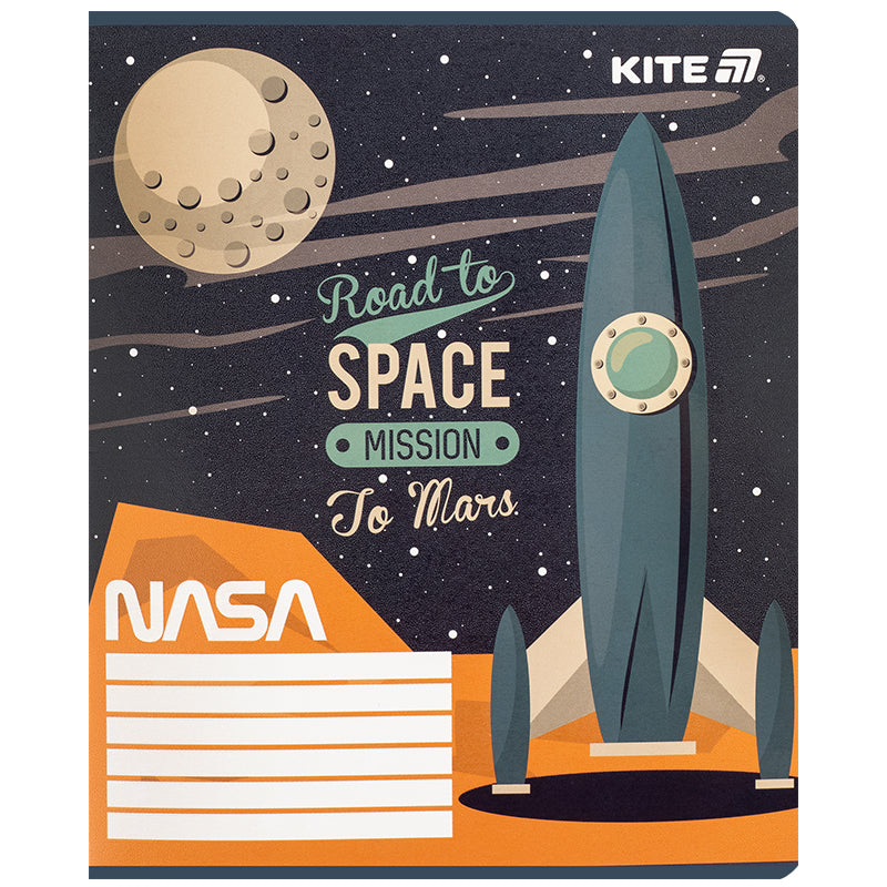 Зошит шкільний Kite NASA NS25-232, 12 аркушів, клітинка