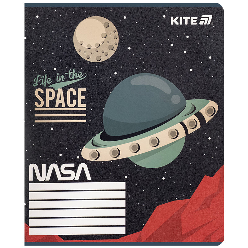 Зошит шкільний Kite NASA NS25-232, 12 аркушів, клітинка
