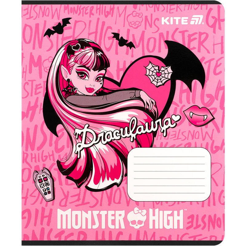 Зошит шкільний Kite Monster High MH25-232, 12 аркушів, клітинка