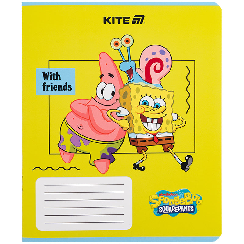 Зошит шкільний Kite SpongeBob SquarePants SB25-232, 12 аркушів, клітинка