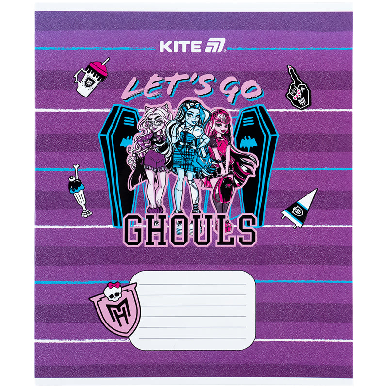 Зошит шкільний Kite Monster High MH25-235, 12 аркушів, коса лінія