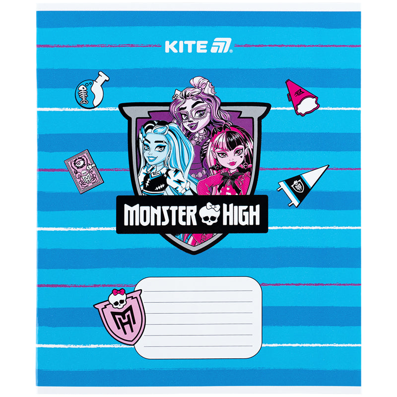 Зошит шкільний Kite Monster High MH25-235, 12 аркушів, коса лінія