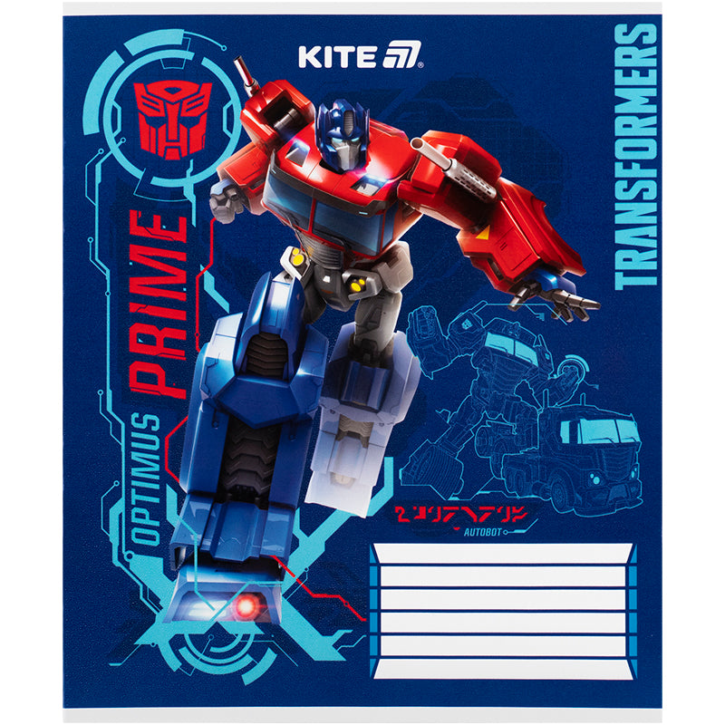 Зошит шкільний Kite Transformers TF25-235, 12 аркушів, коса лінія