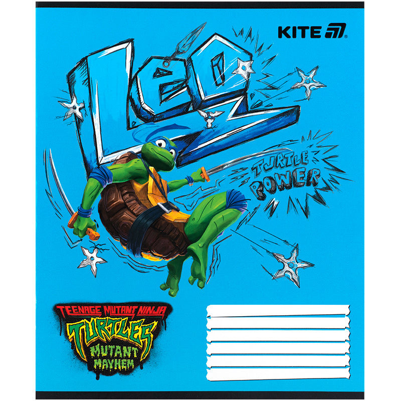 Зошит шкільний Kite Ninja Turtles NT25-235, 12 аркушів, коса лінія